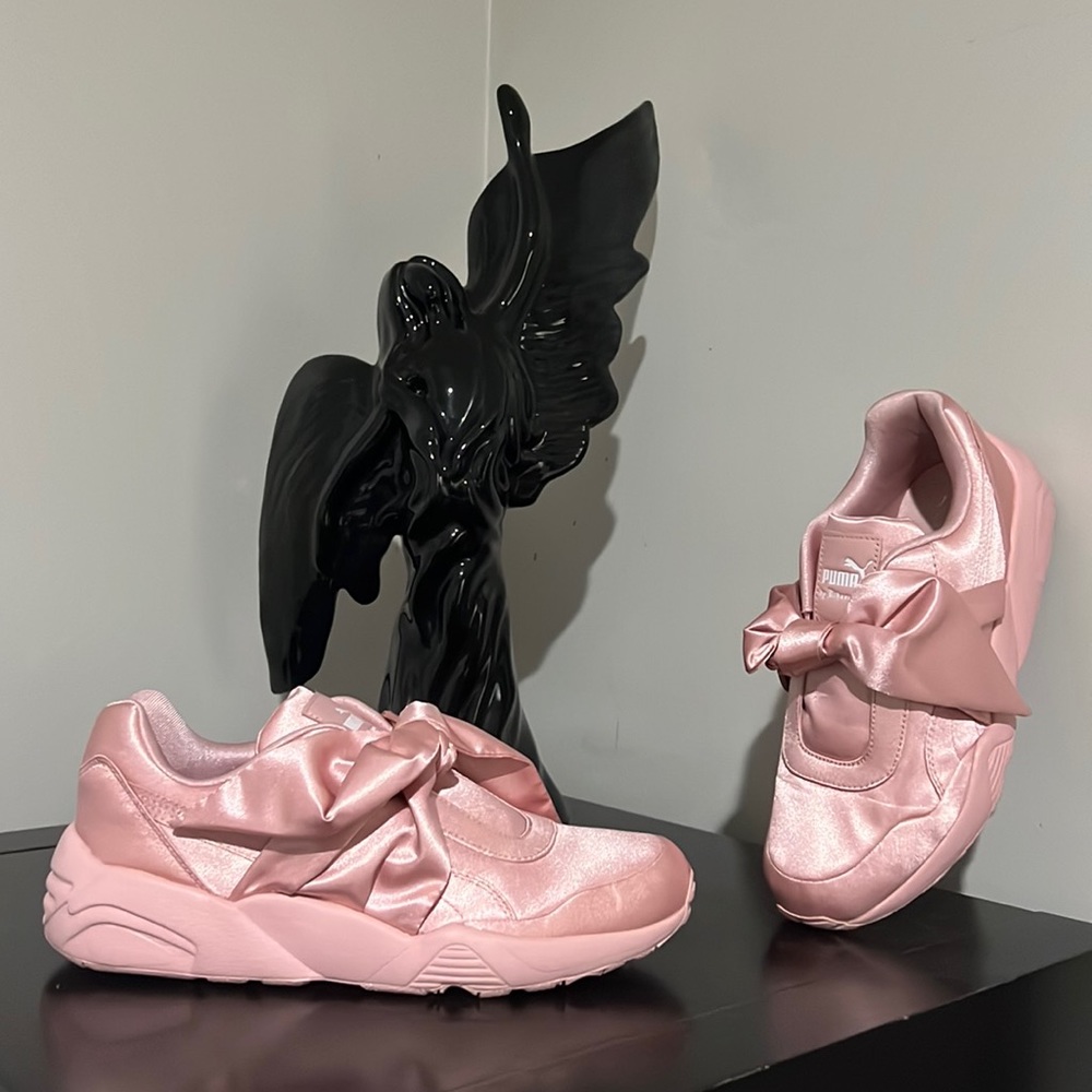 Puma by Rihanna Pink Satin Bow Sneakers